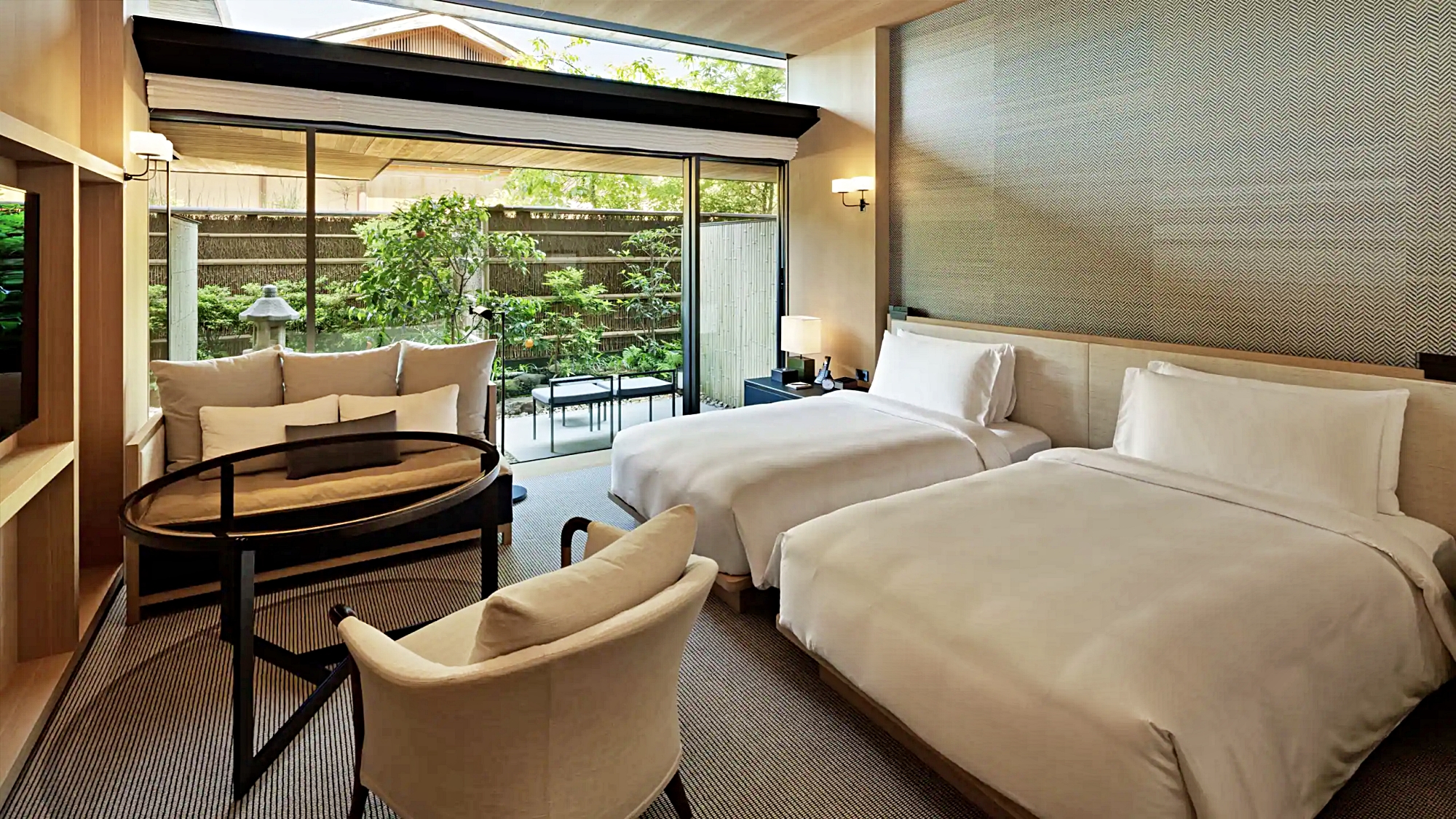 투 트윈 베드 가든 테라스